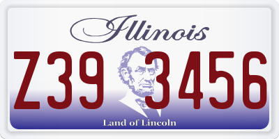 IL license plate Z393456
