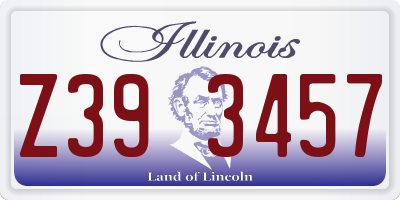 IL license plate Z393457