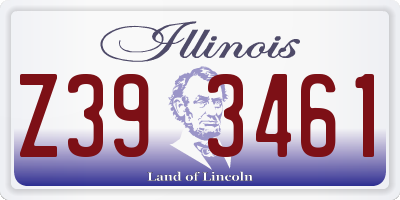 IL license plate Z393461