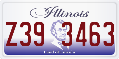 IL license plate Z393463