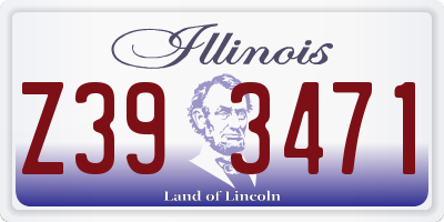 IL license plate Z393471