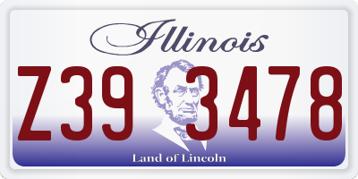 IL license plate Z393478