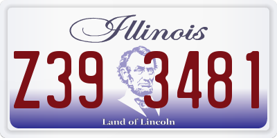 IL license plate Z393481