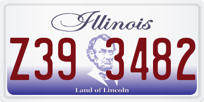IL license plate Z393482