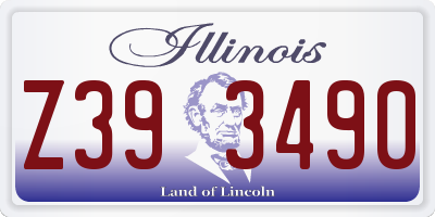 IL license plate Z393490