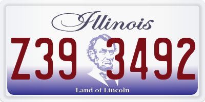 IL license plate Z393492