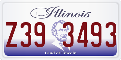 IL license plate Z393493