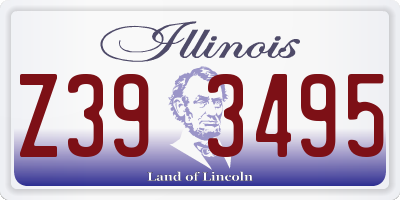 IL license plate Z393495