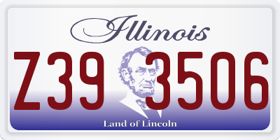 IL license plate Z393506