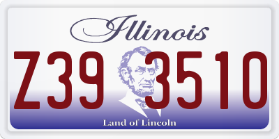 IL license plate Z393510