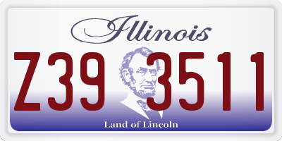 IL license plate Z393511