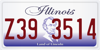 IL license plate Z393514
