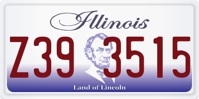 IL license plate Z393515