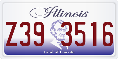 IL license plate Z393516