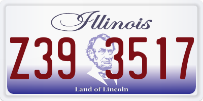 IL license plate Z393517