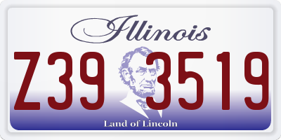 IL license plate Z393519