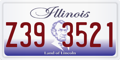 IL license plate Z393521