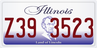 IL license plate Z393523