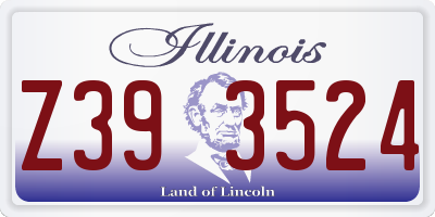 IL license plate Z393524