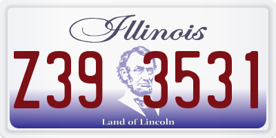 IL license plate Z393531