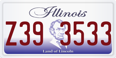 IL license plate Z393533