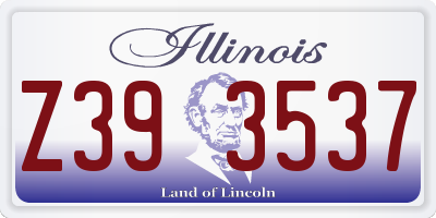 IL license plate Z393537