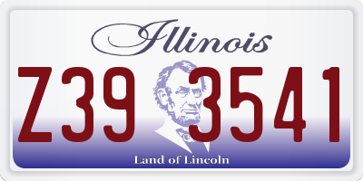 IL license plate Z393541