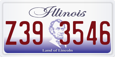 IL license plate Z393546