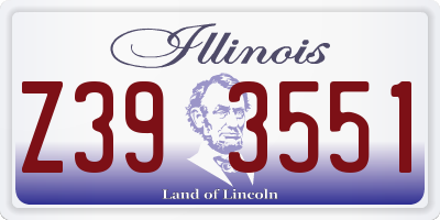IL license plate Z393551