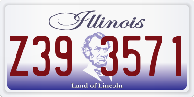 IL license plate Z393571
