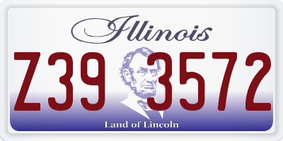 IL license plate Z393572