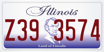 IL license plate Z393574