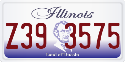 IL license plate Z393575