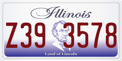IL license plate Z393578