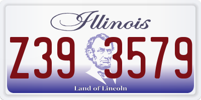 IL license plate Z393579