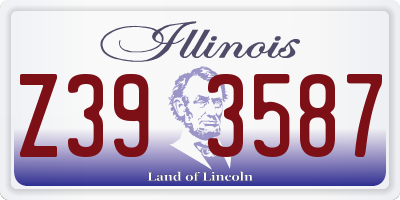IL license plate Z393587