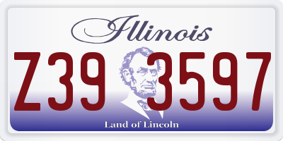 IL license plate Z393597