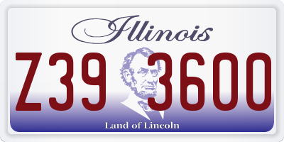 IL license plate Z393600