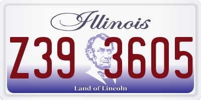 IL license plate Z393605
