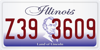 IL license plate Z393609