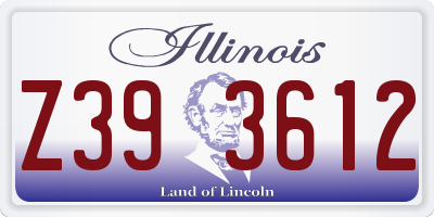 IL license plate Z393612