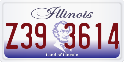 IL license plate Z393614