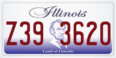 IL license plate Z393620