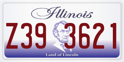IL license plate Z393621