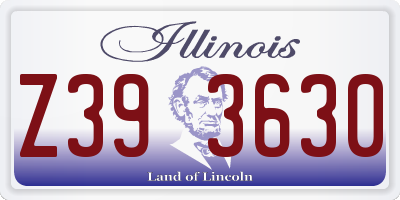 IL license plate Z393630