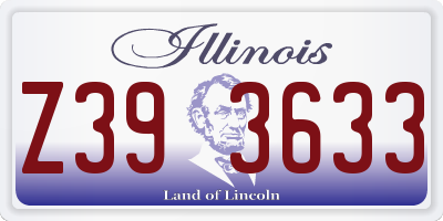 IL license plate Z393633