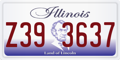 IL license plate Z393637