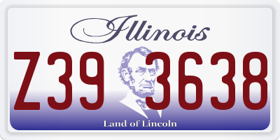 IL license plate Z393638