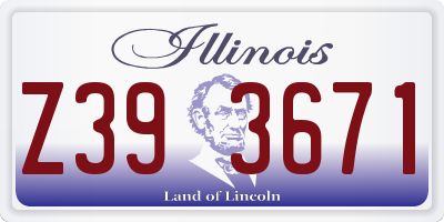 IL license plate Z393671
