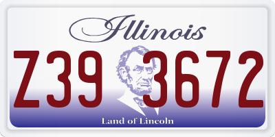 IL license plate Z393672